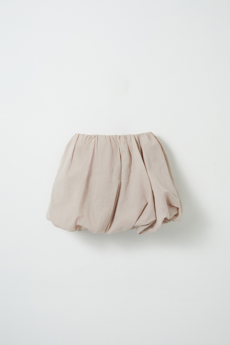 Beige Cotton Mini Balloon Skirt - 5