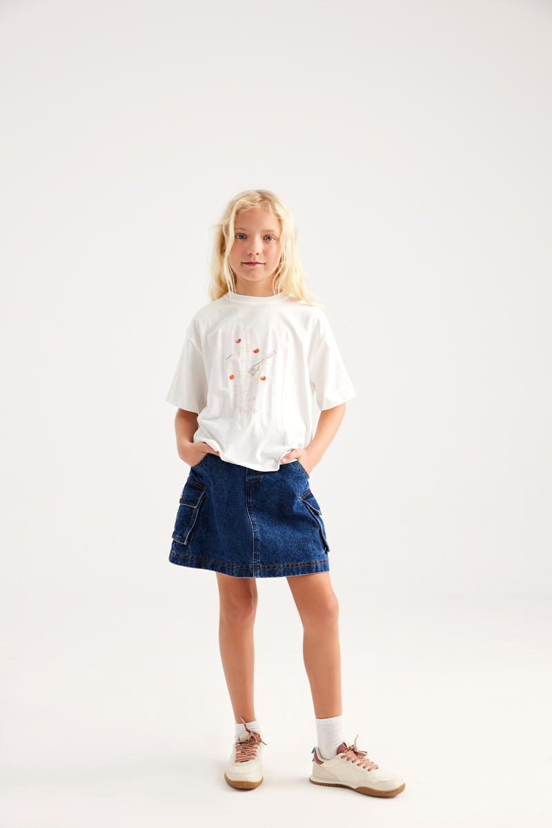 Bella Mini Denim Etek - 1