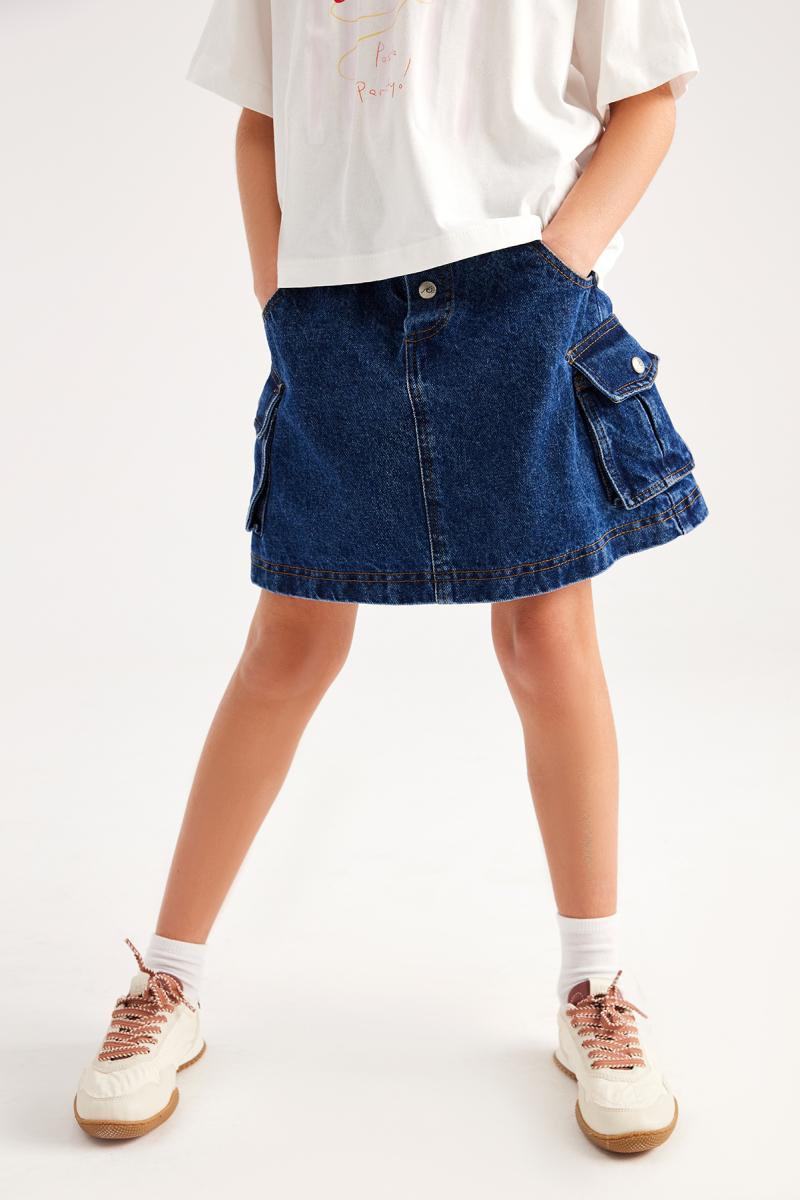 Bella Mini Denim Skirt - 1