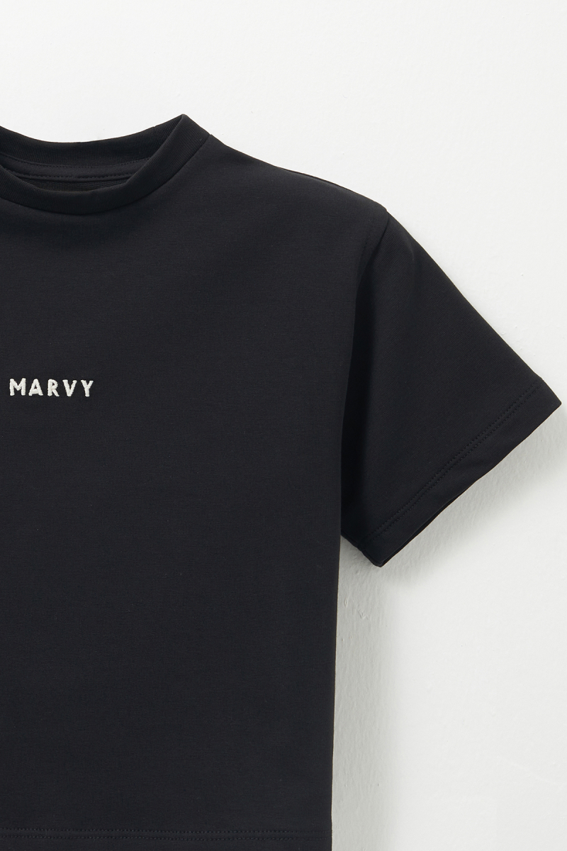 Black Embroidered Detailed Oversize T-shirt - 2