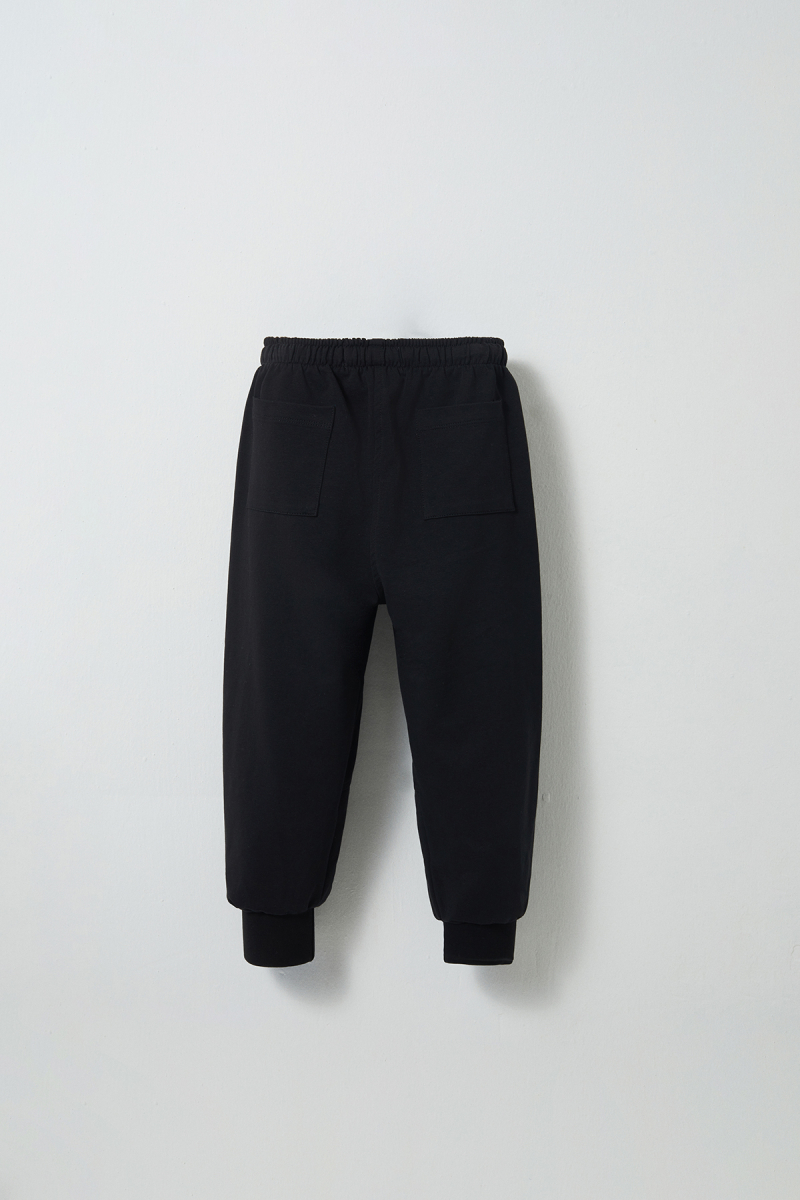 Black Embroidery Detailed Jogging Trousers - 6