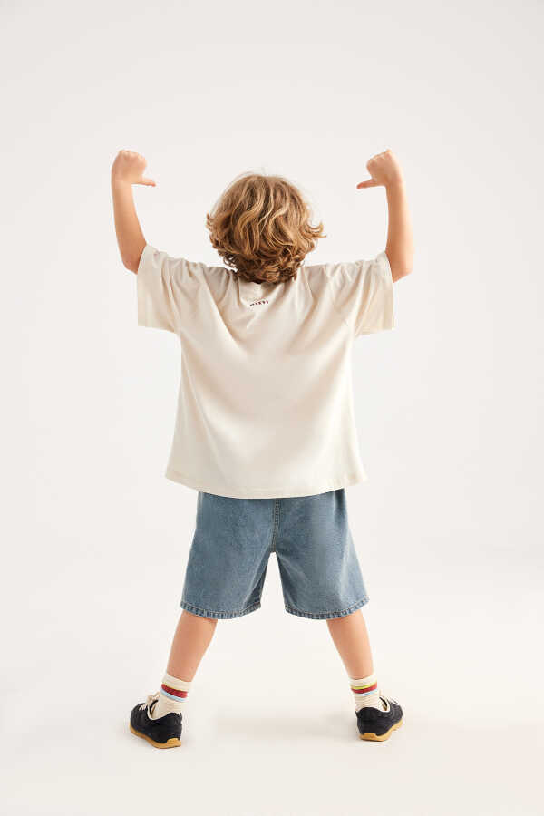 Blue Denim Bermuda Shorts - 4