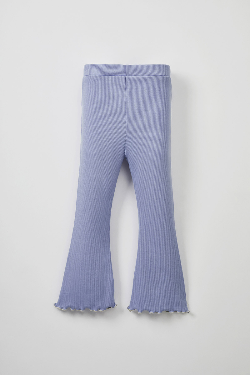 Blue Ribbed T-shirt - Tights Set - 6