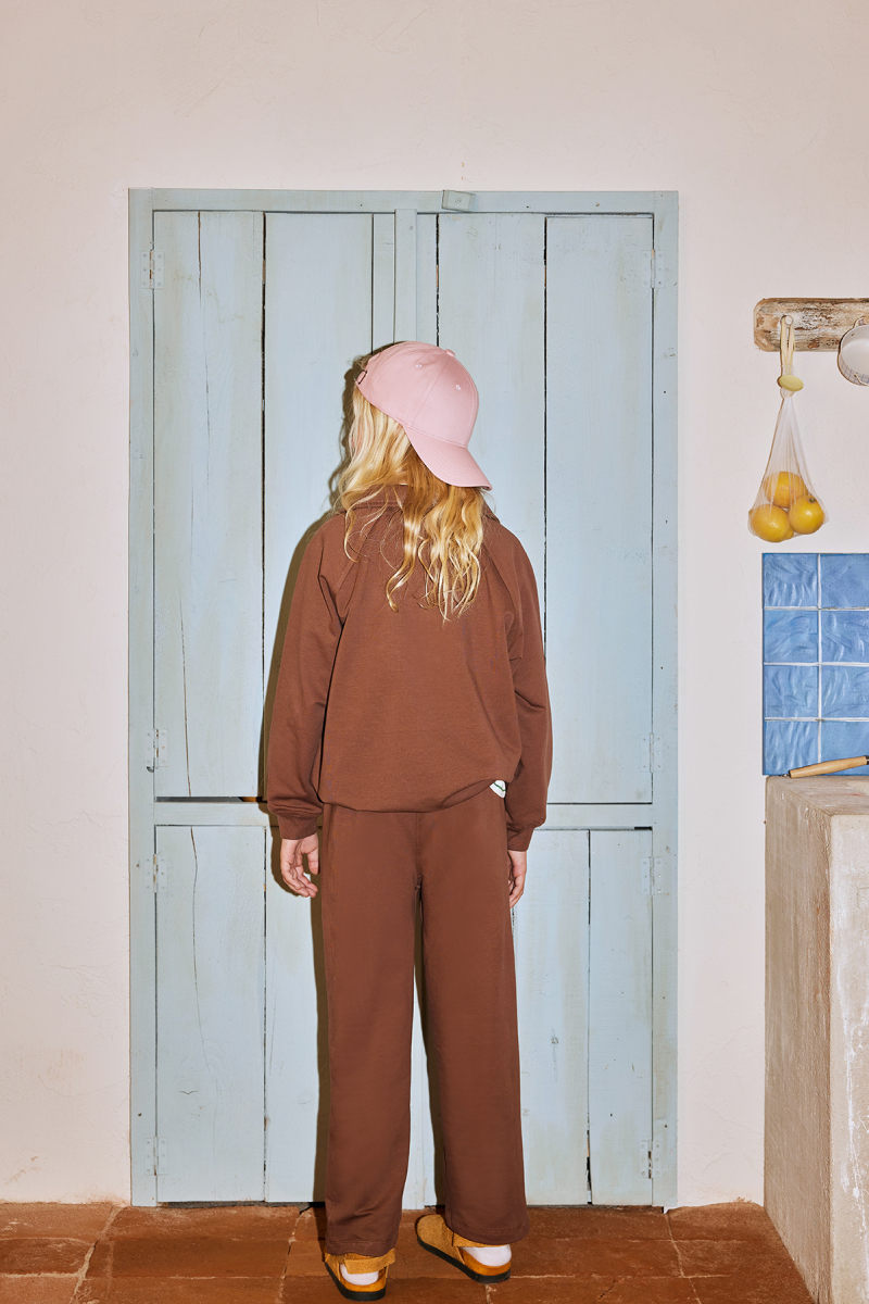 Brown Embroidered Detailed Raglan Sleeve Sweatshirt - 7