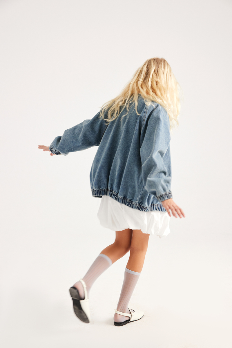 Denim Bomber Jacket - 8