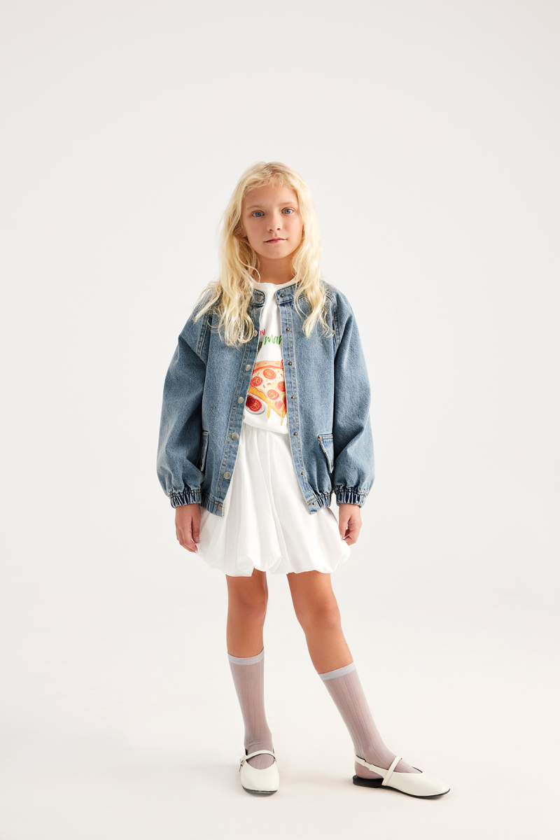 Denim Bomber Jacket - 2