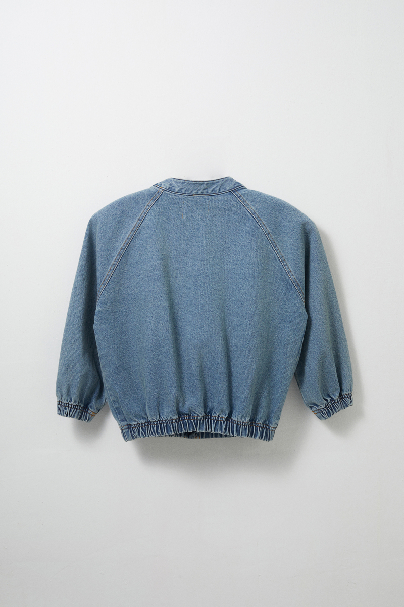 Denim Bomber Jacket - 5
