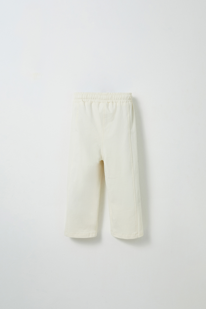Ecru Embroidered Detailed Relaxed Leg Trousers - 3