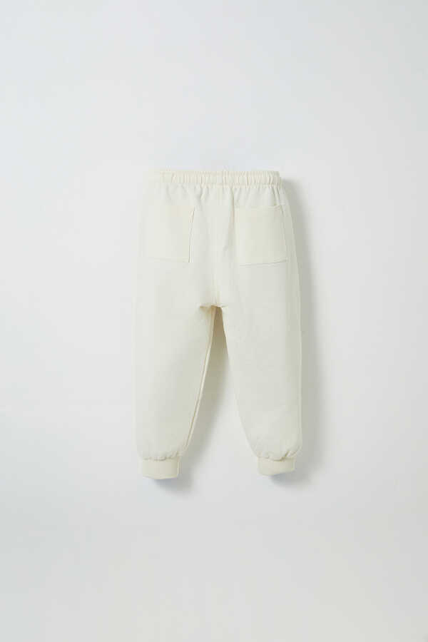 Ecru Embroidery Detailed Jogging Trousers - 4