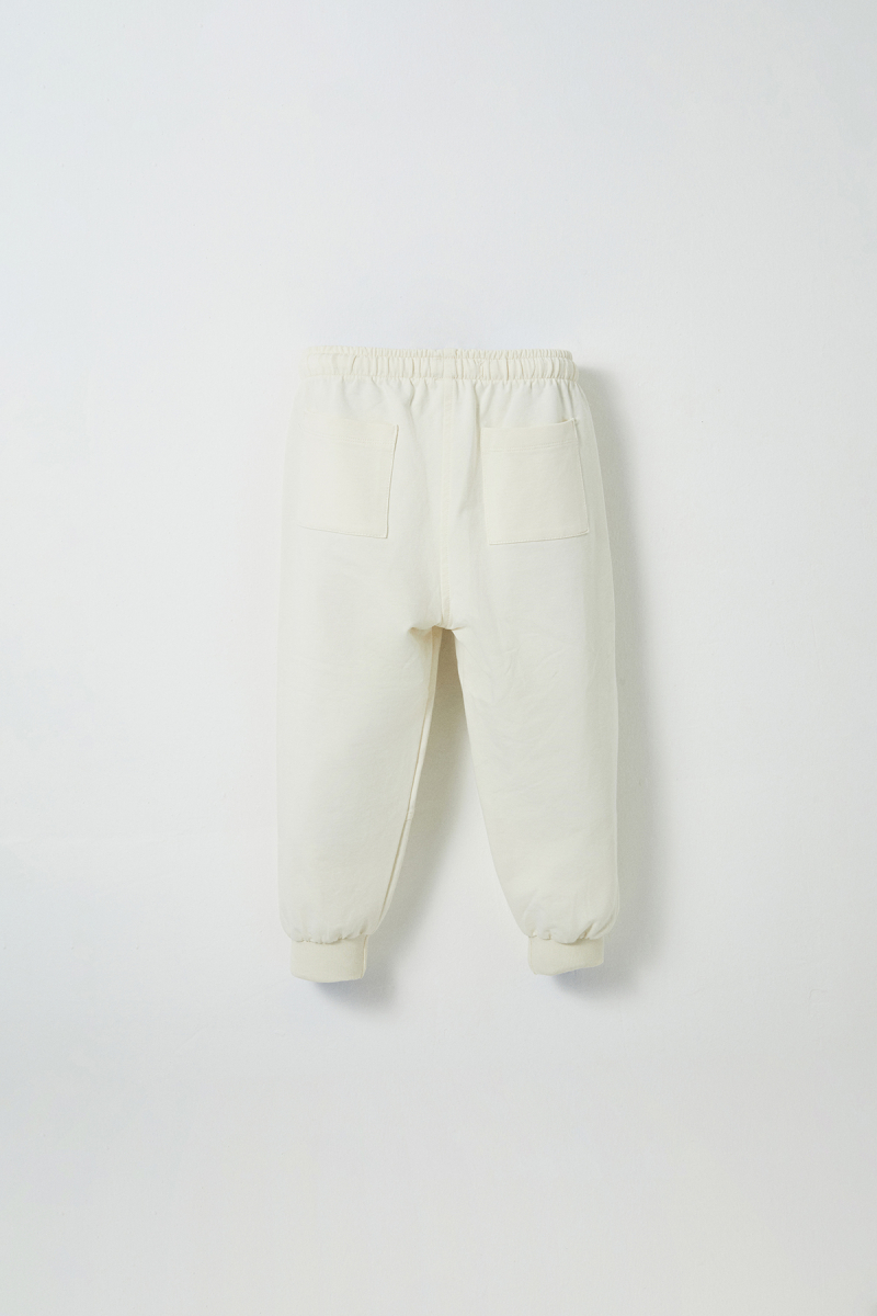 Ecru Embroidery Detailed Jogging Trousers - 4