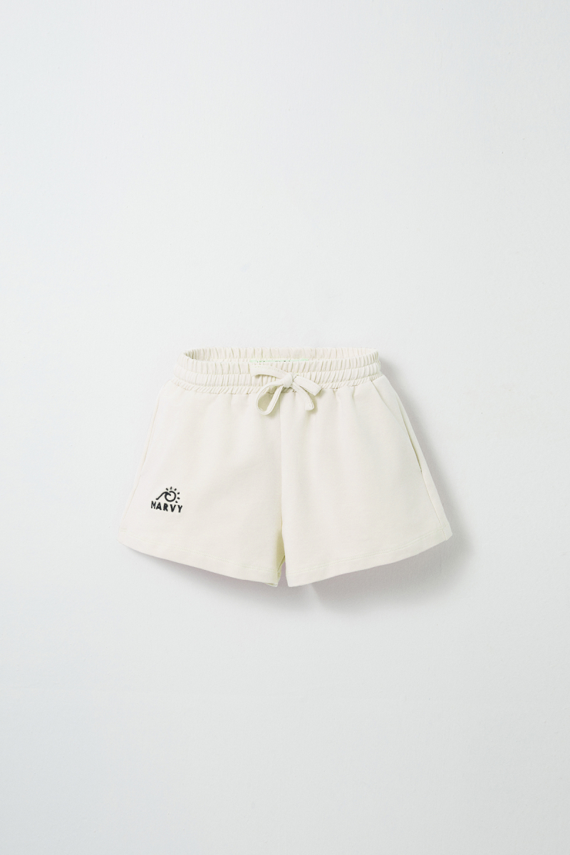 Ecru Embroidery Detailed Shorts - 1