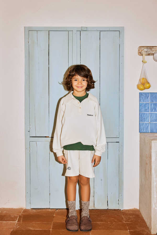 Ecru Pocket Flap Shorts - 1