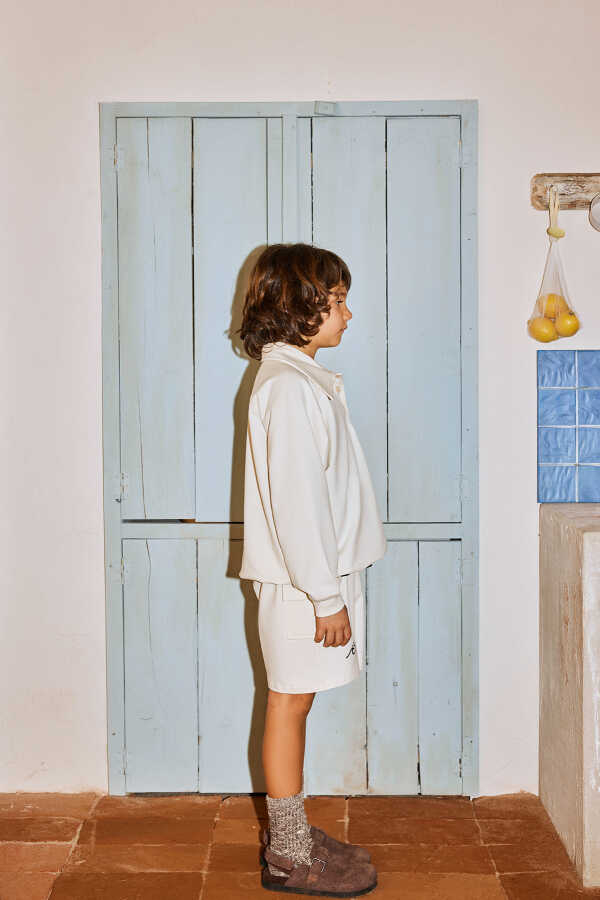 Ecru Pocket Flap Shorts - 4