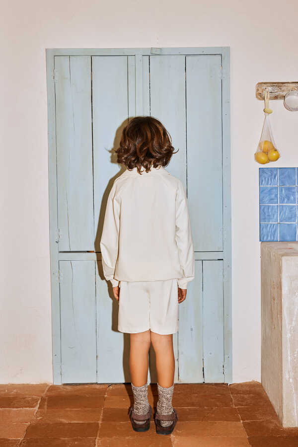 Ecru Pocket Flap Shorts - 6