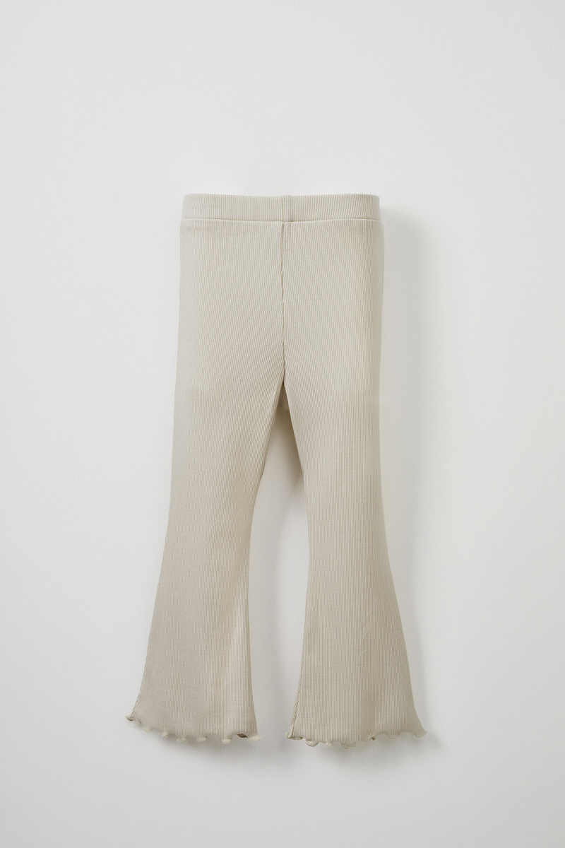 Ecru Ribbed T-shirt - Tights Set - 6