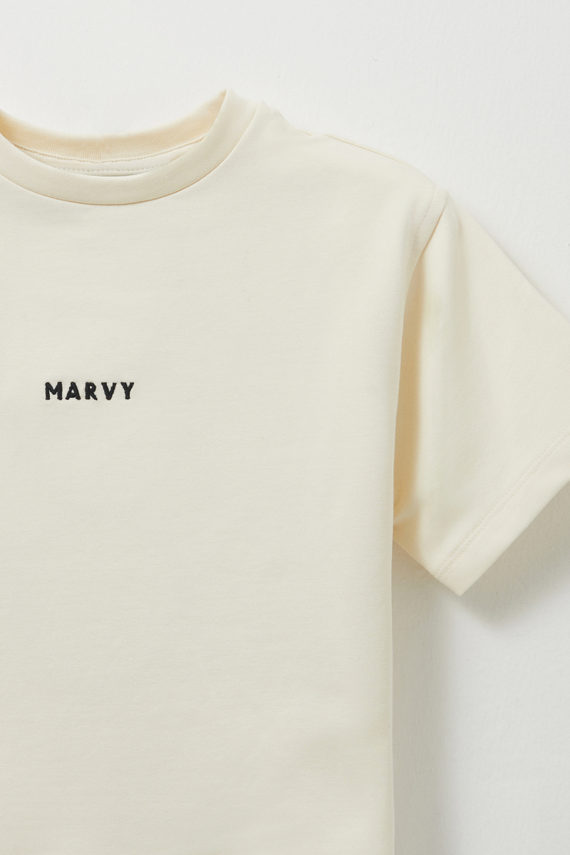 Ekru Nakış Detaylı Oversize Tshirt - 4