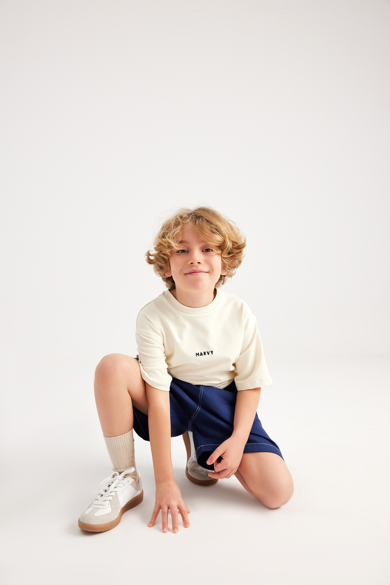 Ekru Nakış Detaylı Oversize Tshirt - 8