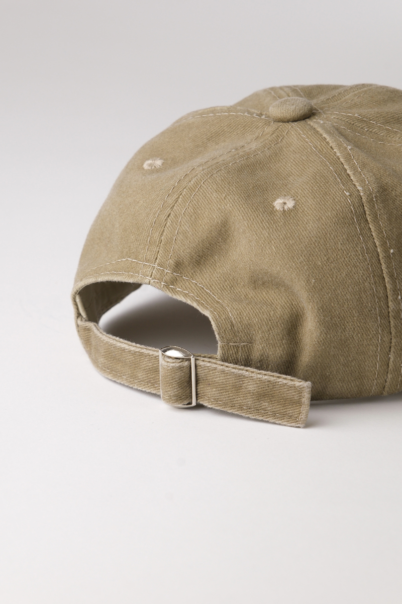 Faded Effect Marvy Embroidered Green Hat - 3
