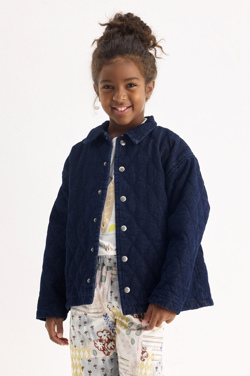 Indigo Denim Quilted Jacket - 1