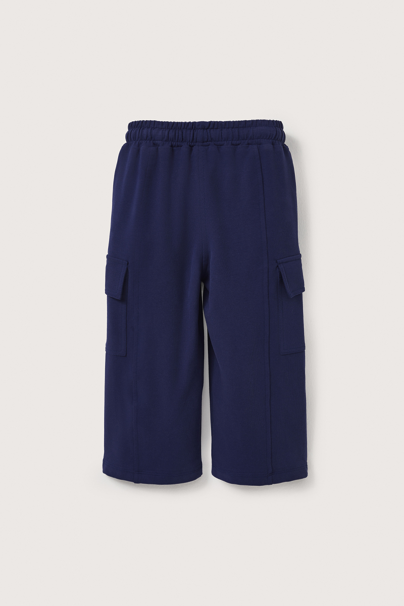 Lacivert Kargo Cepli Nakışlı Pantolon - 5