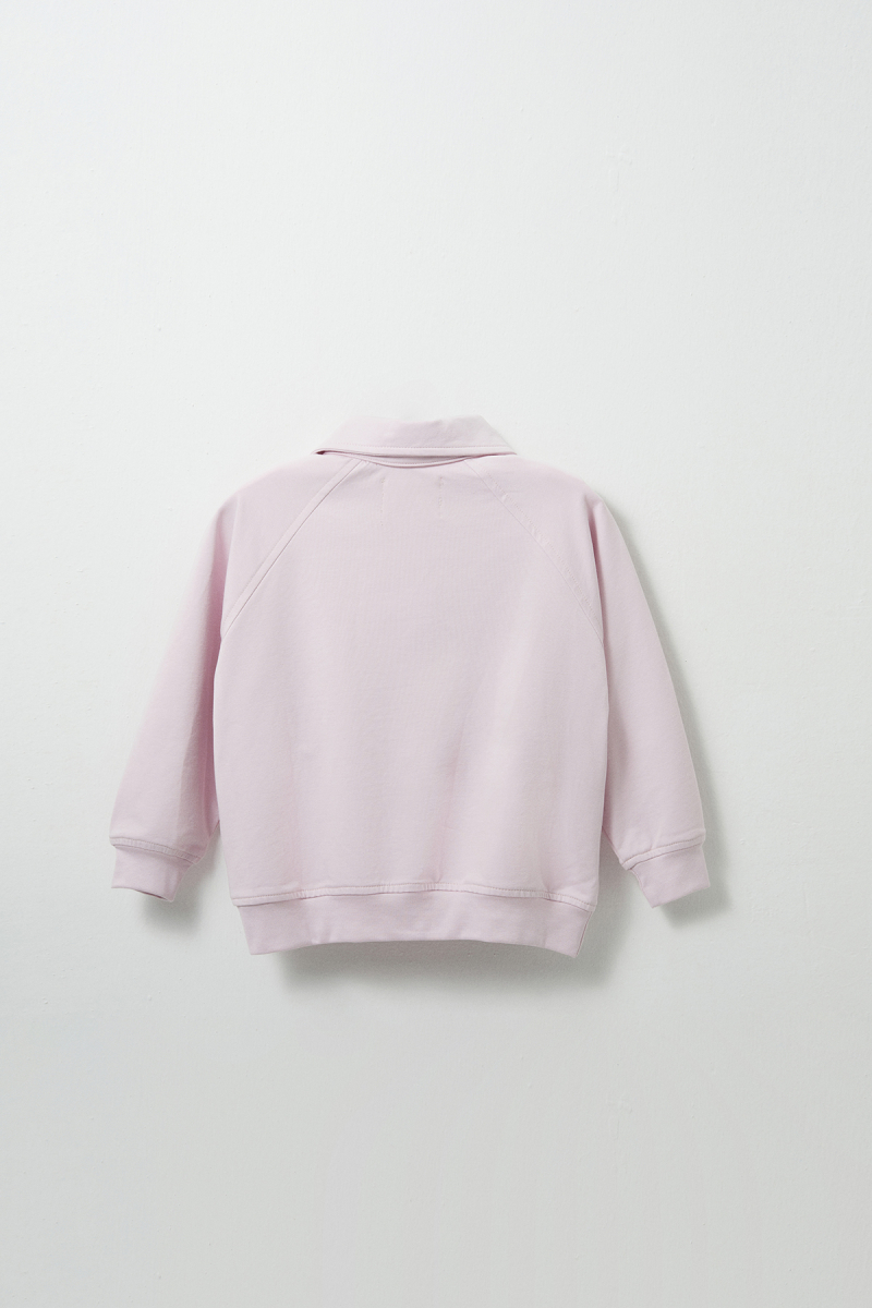 Lila Nakış Detaylı Reglan Kol Sweatshirt - 5