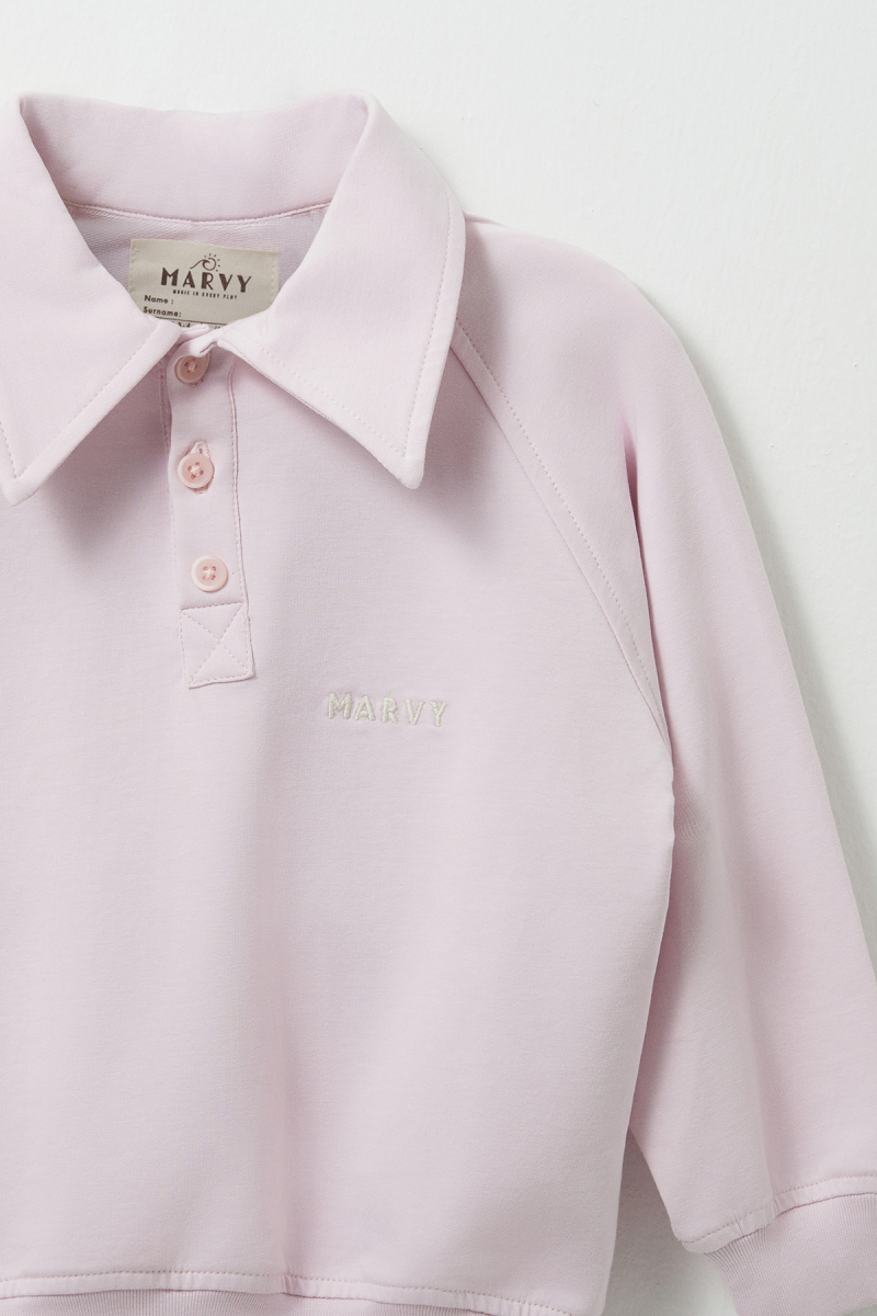 Lila Nakış Detaylı Reglan Kol Sweatshirt - 6