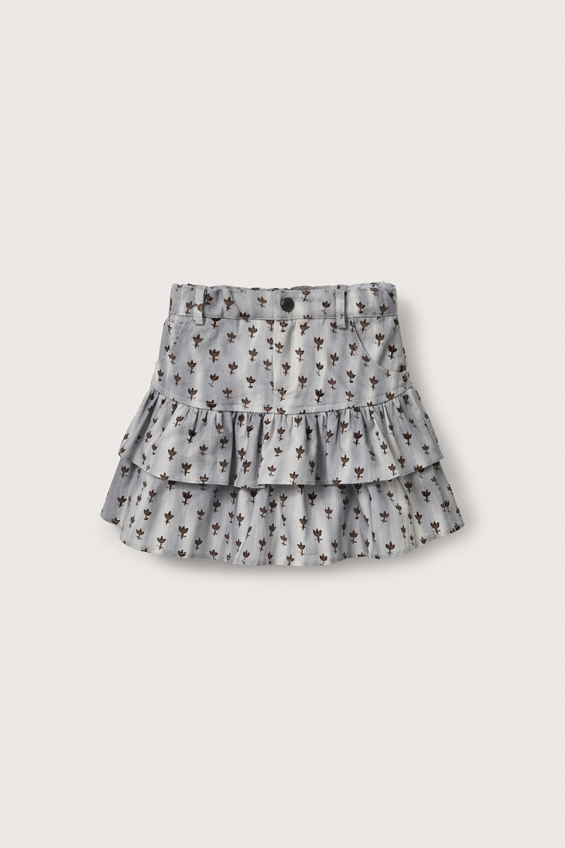 Lior Desenli Gabardin-Poplin Mini Etek - 4