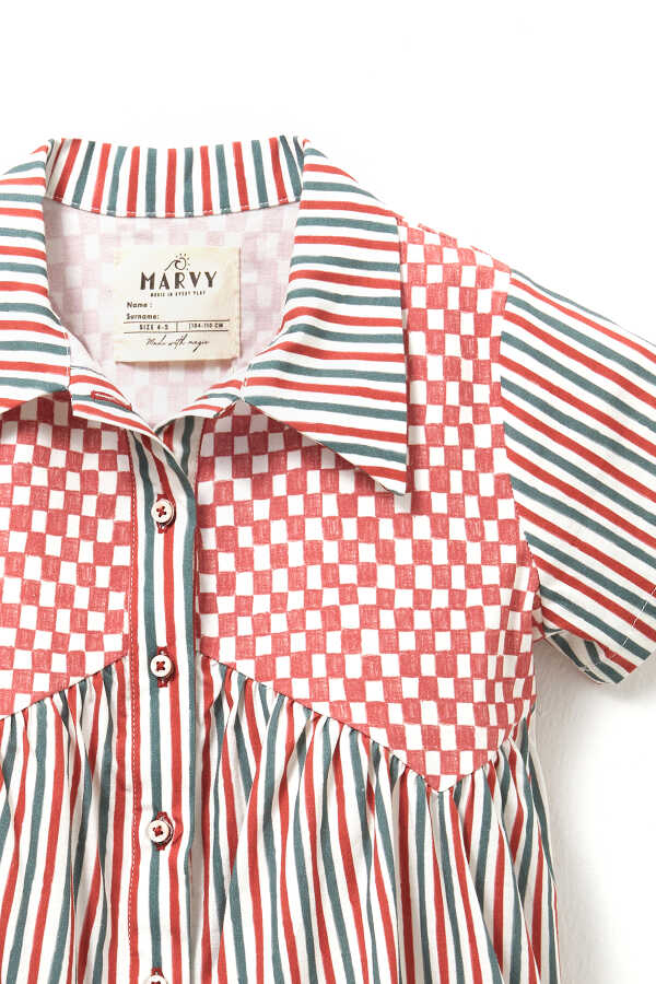Lola Checkered Striped Dress - 4