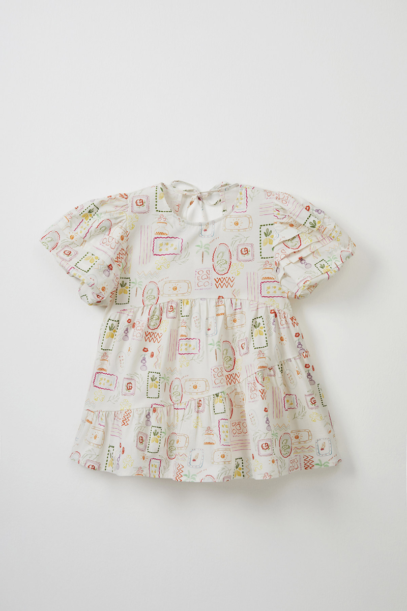 Lunetta Patterned Cotton Dress - 1