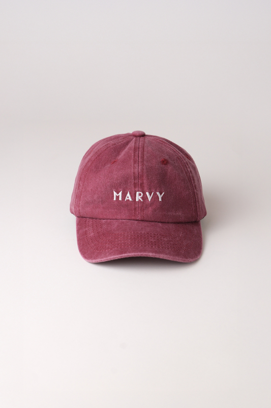 Marvy Embroidered Plum Hat with Faded Effect 
