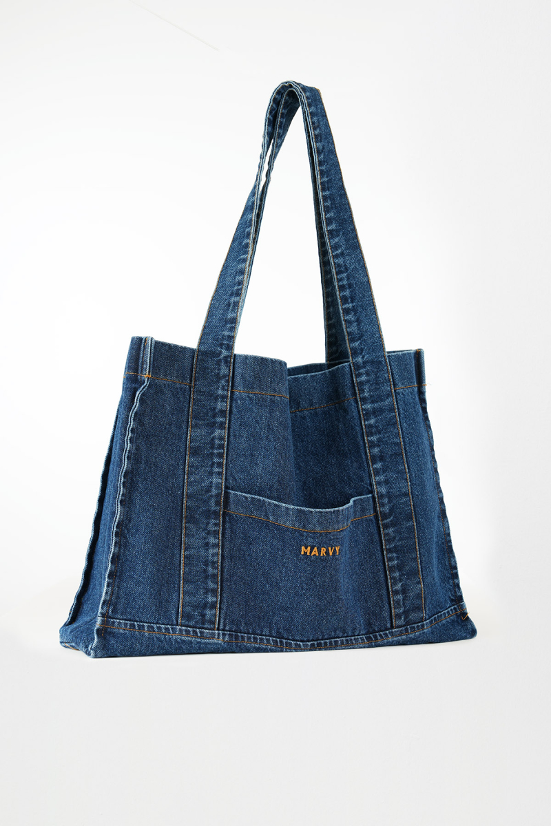 Marvy Nakışlı Denim Çanta - 1