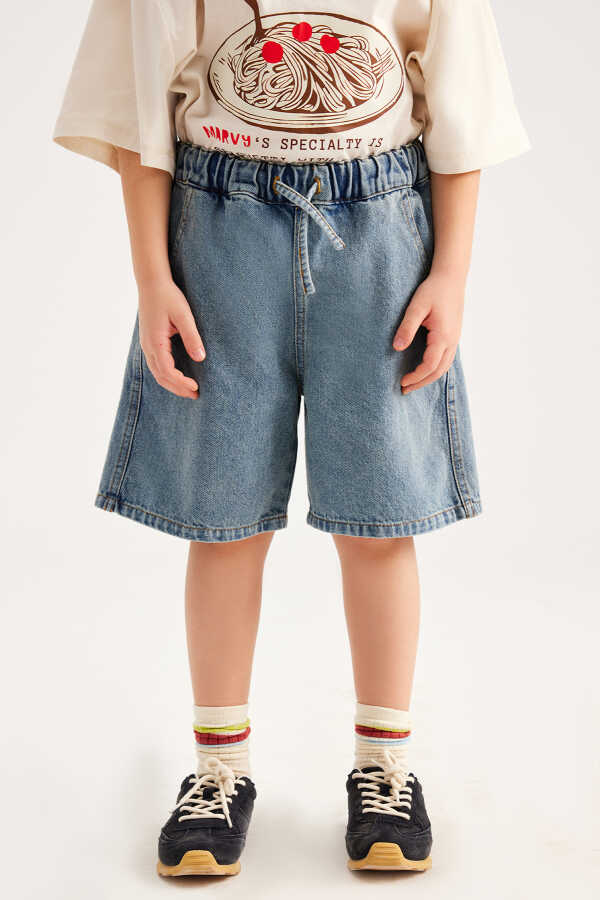 Mavi Denim Bermuda Şort - 2