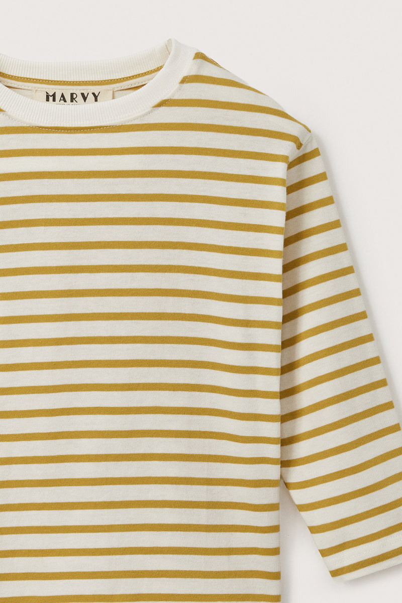 Mustard Striped Long Sleeve T-shirt - 6