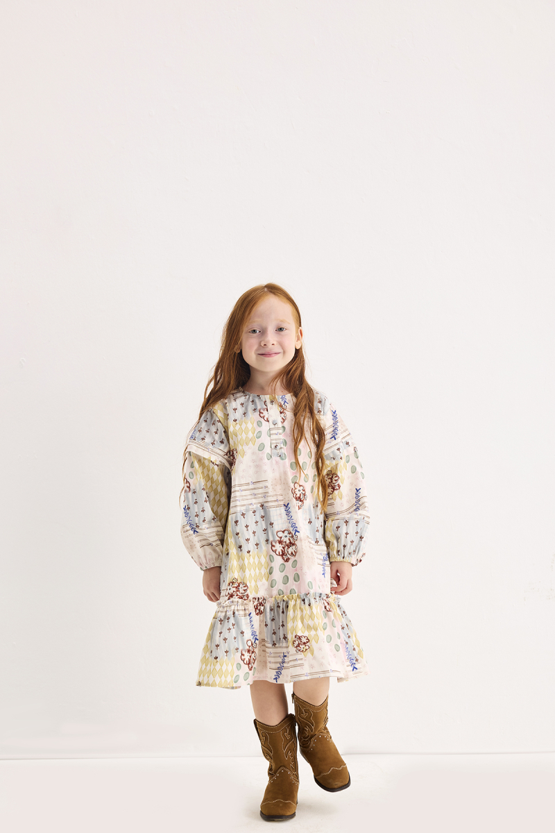 Nola Patch Patterned Dress - 1