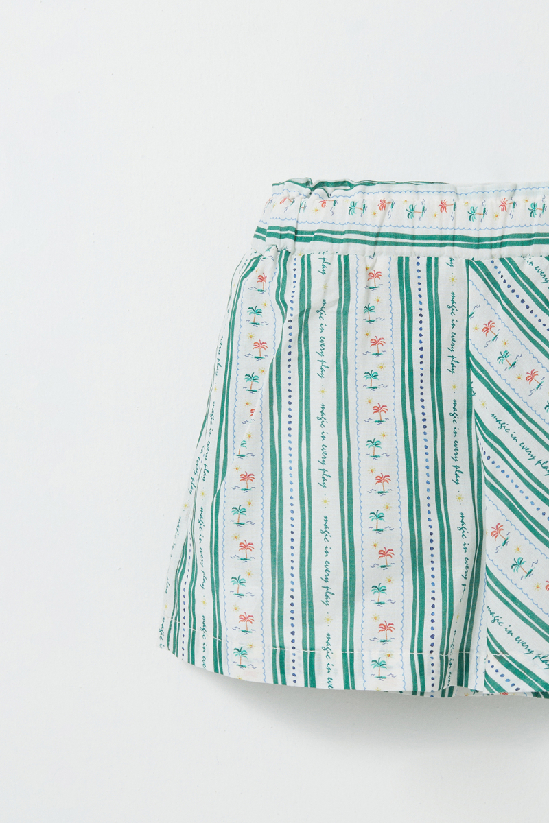 Palm Desenli Gömlek Short Takım - 7