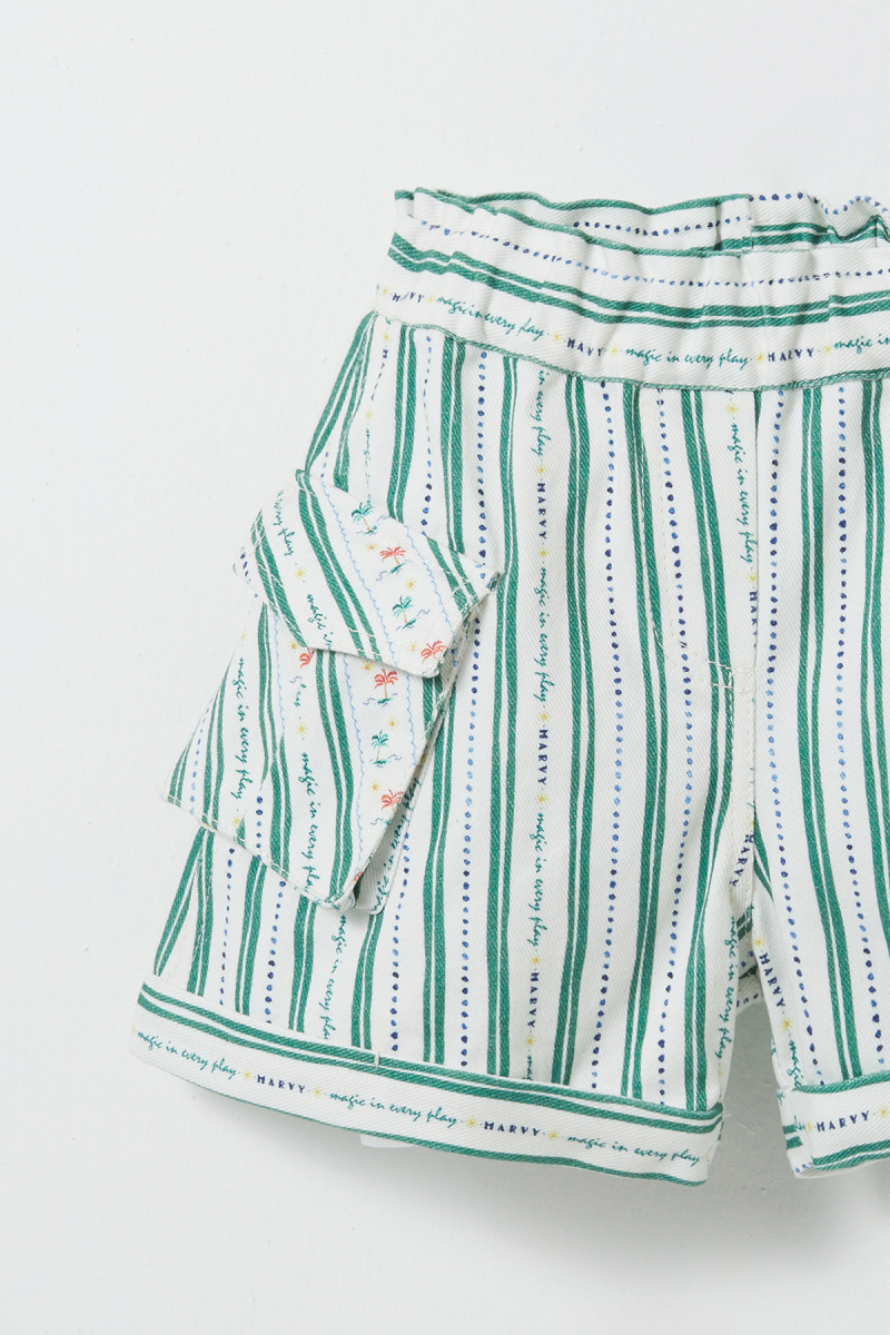 Palm Patterned Shirt Short Set - 4