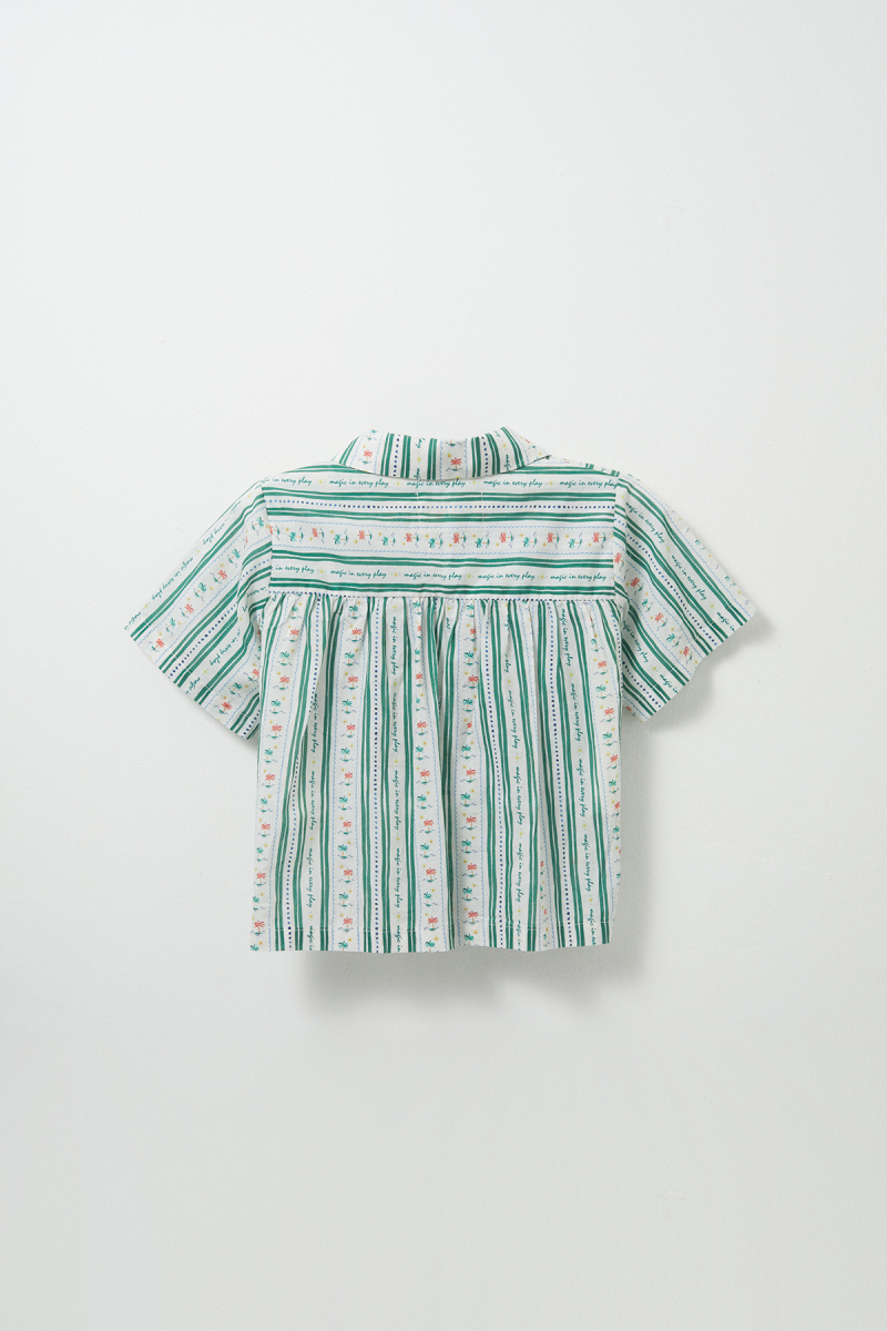 Palm Patterned Shirt Short Set - 2
