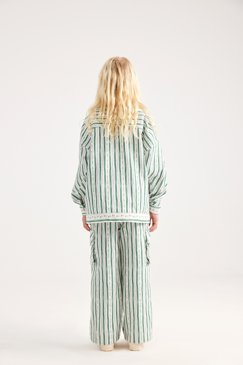 Palm Striped Bomber Jacket - 4