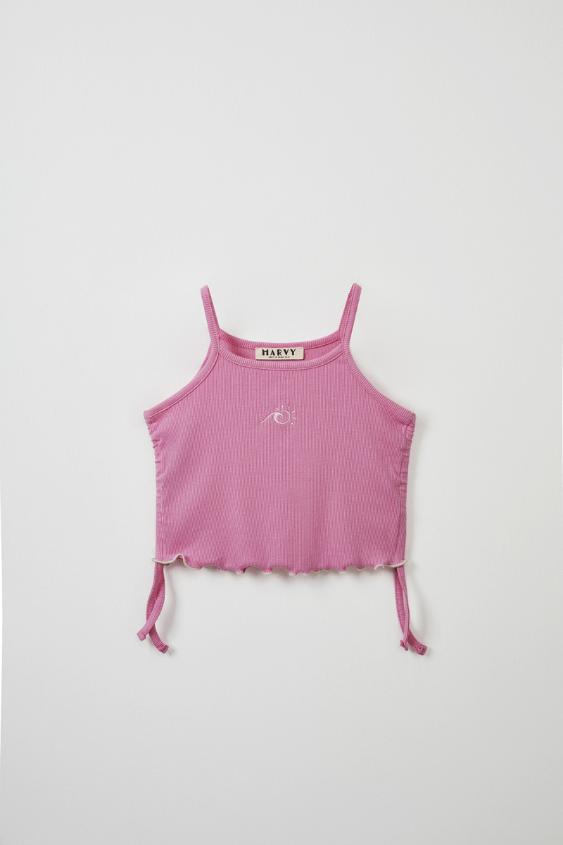 Pembe Fitilli Askılı Bluz - Mini Şort - 1