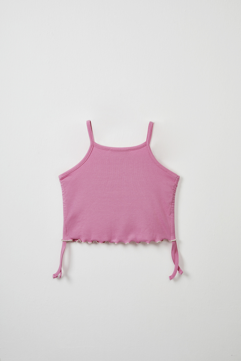 Pembe Fitilli Askılı Bluz - Mini Şort - 4