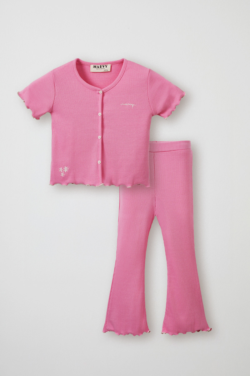 Pembe Fitilli Tshirt - Tayt Takım - 1