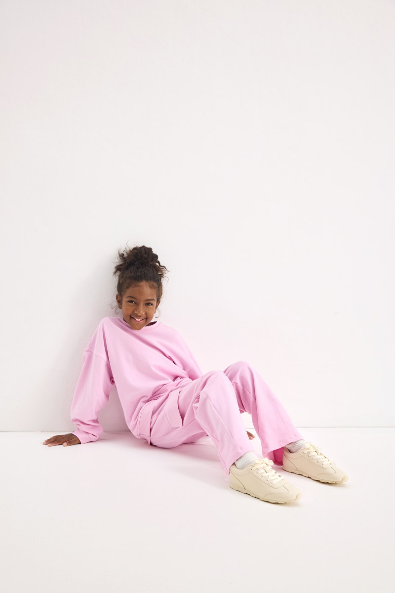 Pembe Kargo Cepli Nakışlı Pantolon - 3