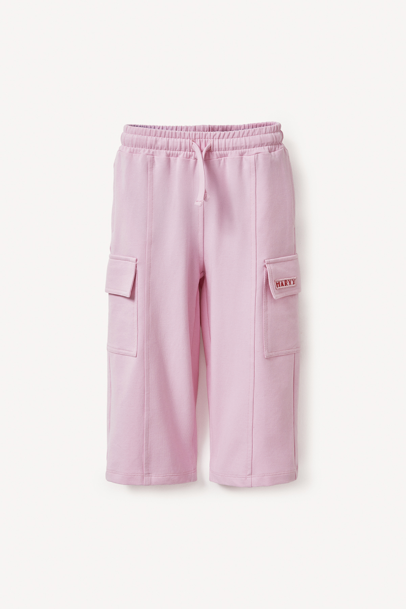 Pembe Kargo Cepli Nakışlı Pantolon - 2