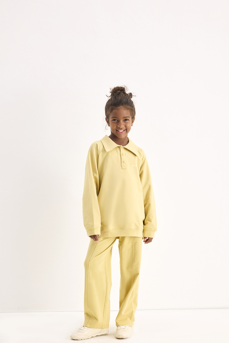 Sarı Nakış Detaylı Reglan Kol Sweatshirt - 3