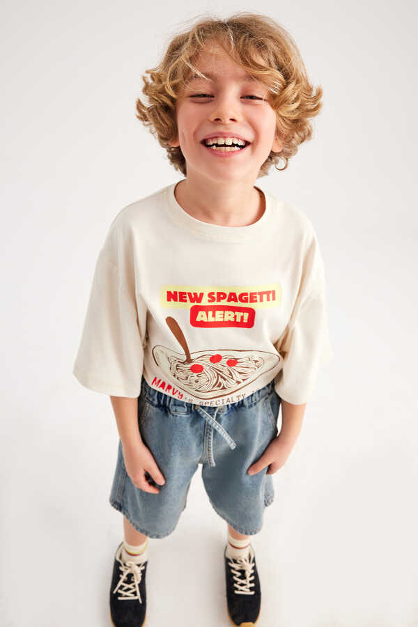 Spaghetti Printed T-shirt - 1