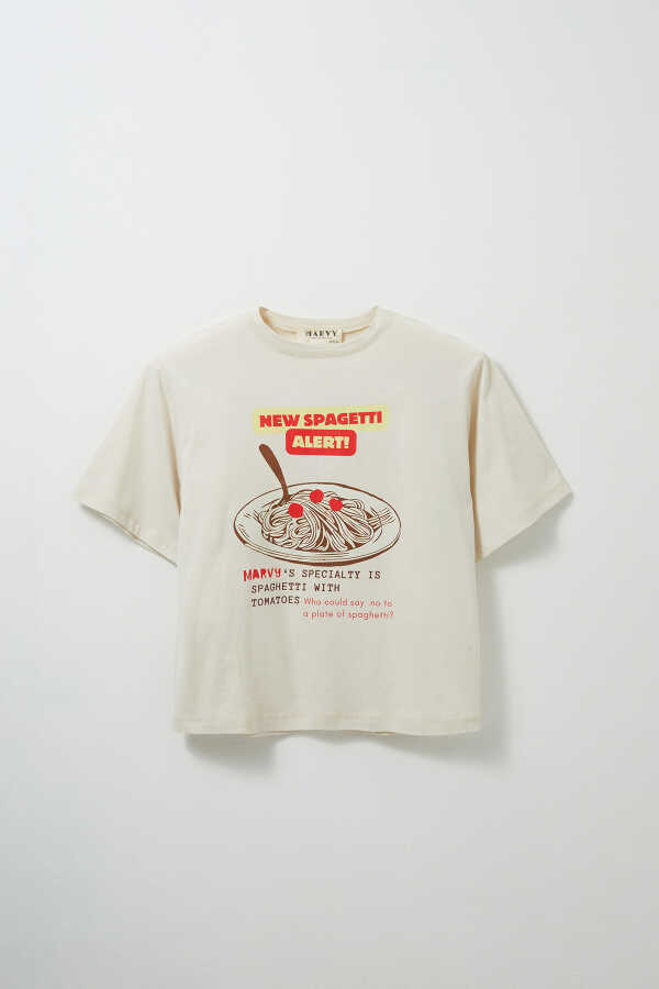 Spaghetti Printed T-shirt - 2