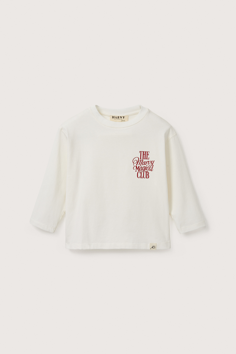 The Marvy Magical Club Ekru Baskılı Uzun Kollu Tshirt - 4