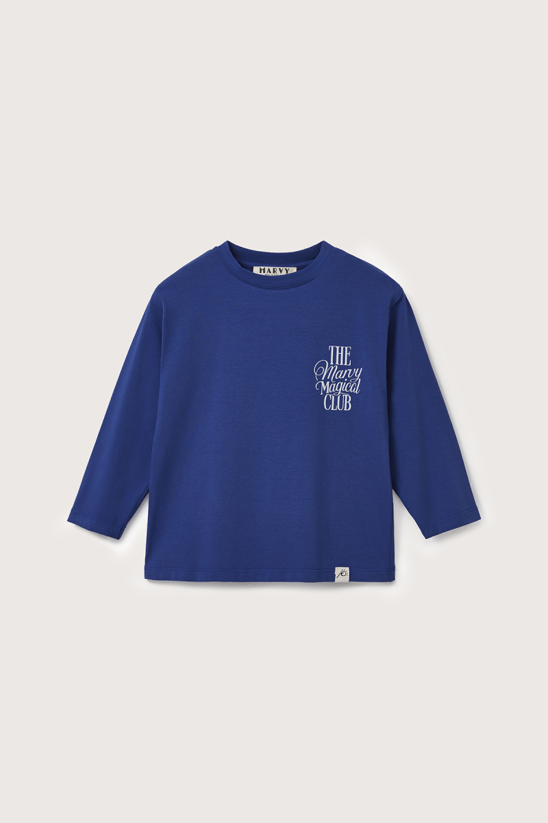 The Marvy Magical Club Saks Mavi Baskılı Uzun Kollu Tshirt - 3