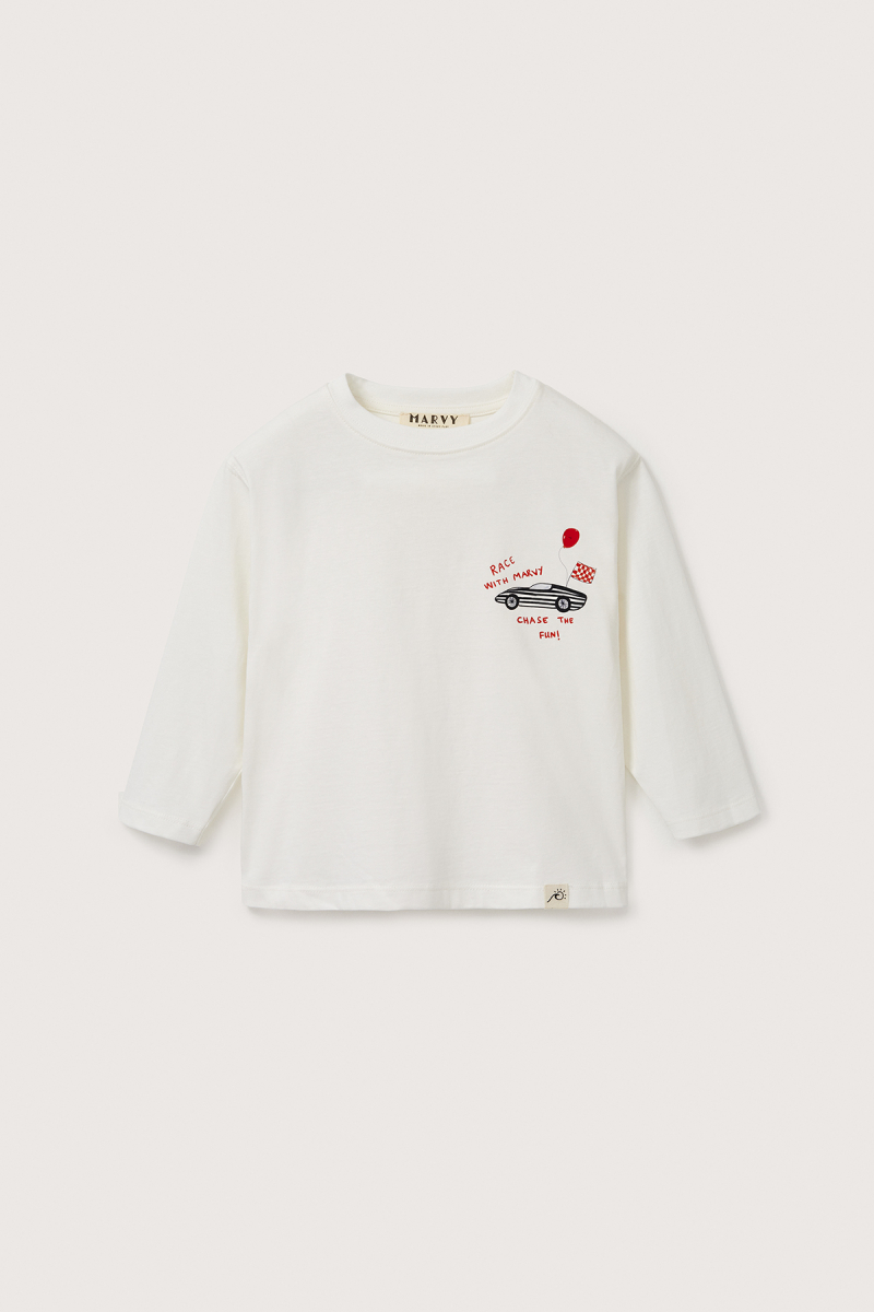 Yarış Arabası Baskılı Uzun Kollu Tshirt - 3