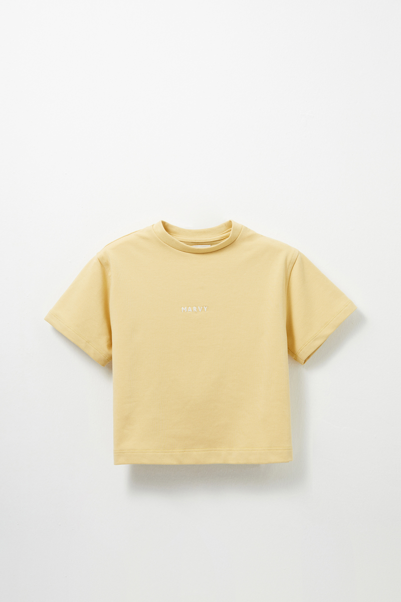 Yellow Embroidered Detailed Oversize T-shirt - 2